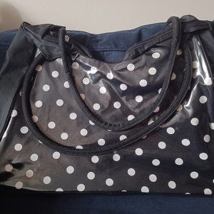 NEW Black and White Polka Dot Scoop Tote Bag